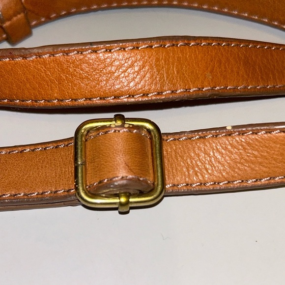 VINTAGE cognac leather J.Crew crossbody bag - Picture 5 of 14